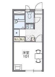 レオパレス源藤3の物件間取画像